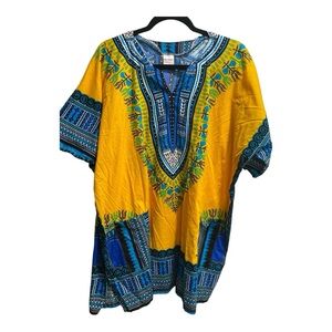 TRADITIONAL DASHIKI TOP,‎ BIG MAMA, Free size up to 3x/4x EUC